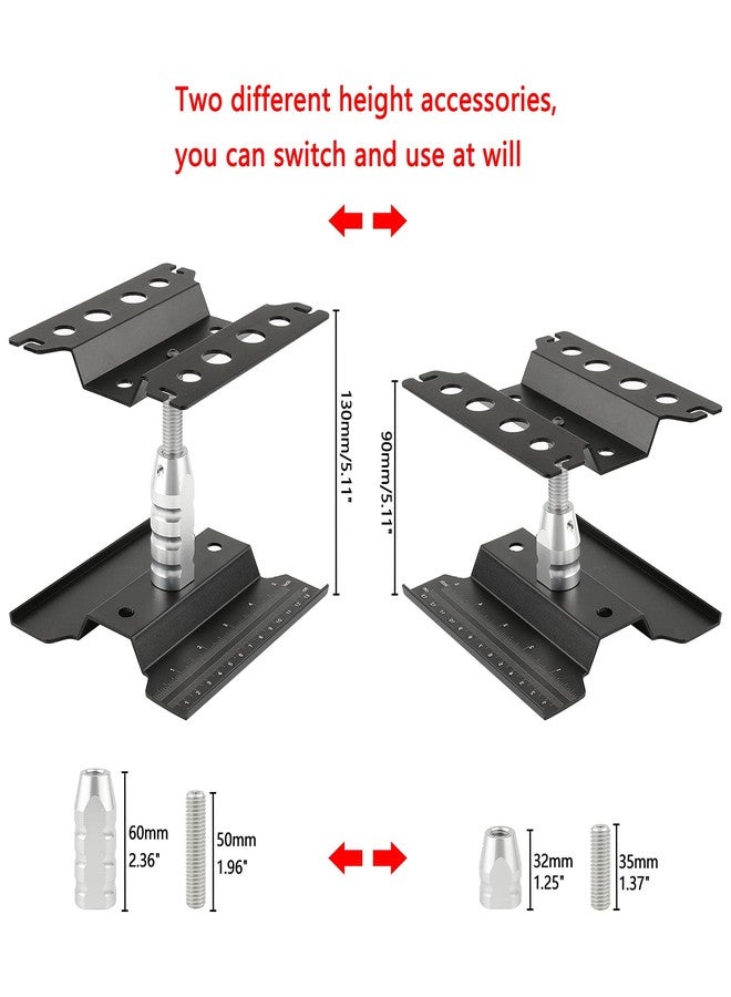 Rchobbytop RC Car Work Stand Aluminum Alloy RC Repair Stand Tool Set for 1/8 1/10 1/12 1/16 1/18 Buggy Truck Crawler On Road Touring Drifting Cars, Black - Image 3